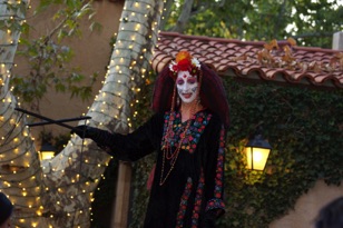Deborah Williams as La Catrina puppet mistress, by Susie Lang, 2016
